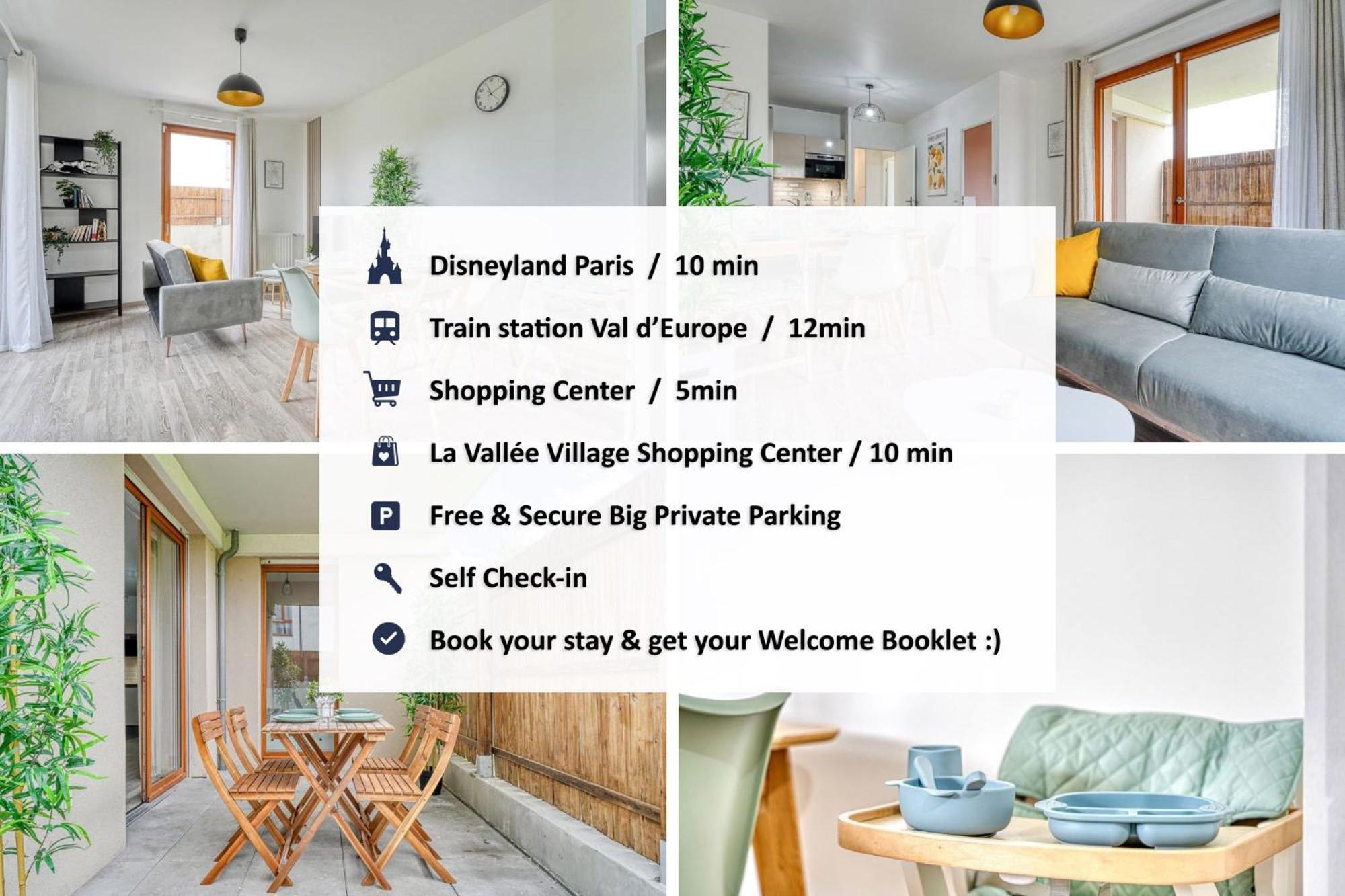 Bella Notte - 10 Min From Disneyland, Free Parking, Self Check-In, 7 Pers Montévrain Zewnętrze zdjęcie